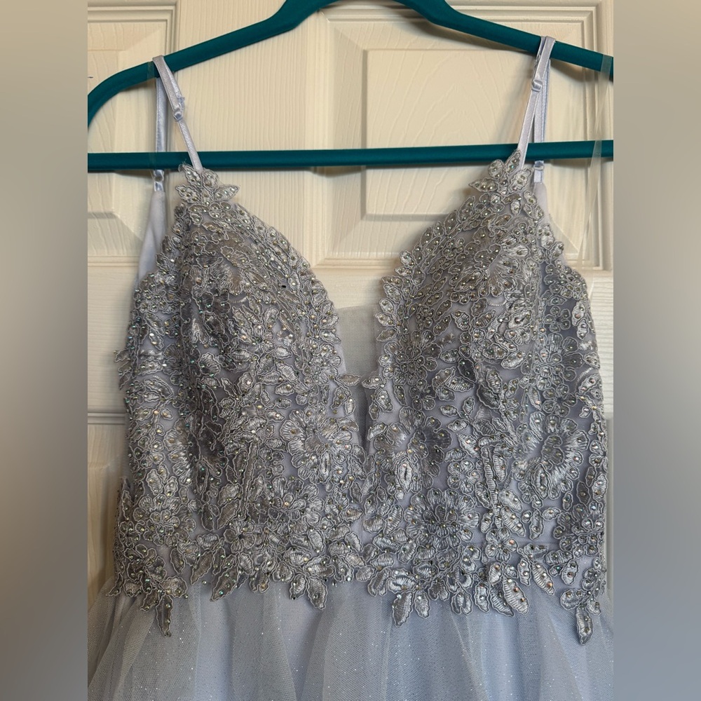 Light Blue Pear Culture Formal Dress - Picture 2 of 10